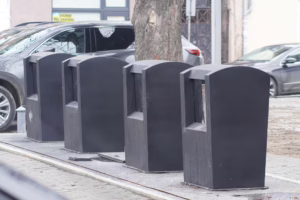 В Ужгороді на площі Шандора Петефі встановили сучасний підземний майданчик для збору відходів